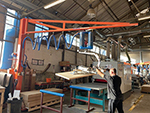Palamatic Vacuum Tube Lifters solve manual handling of door cores, for leading Fire Door Manufacturer